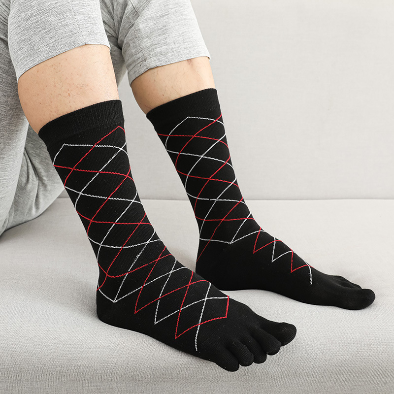 Toe Socks Autumn Winter Black Men